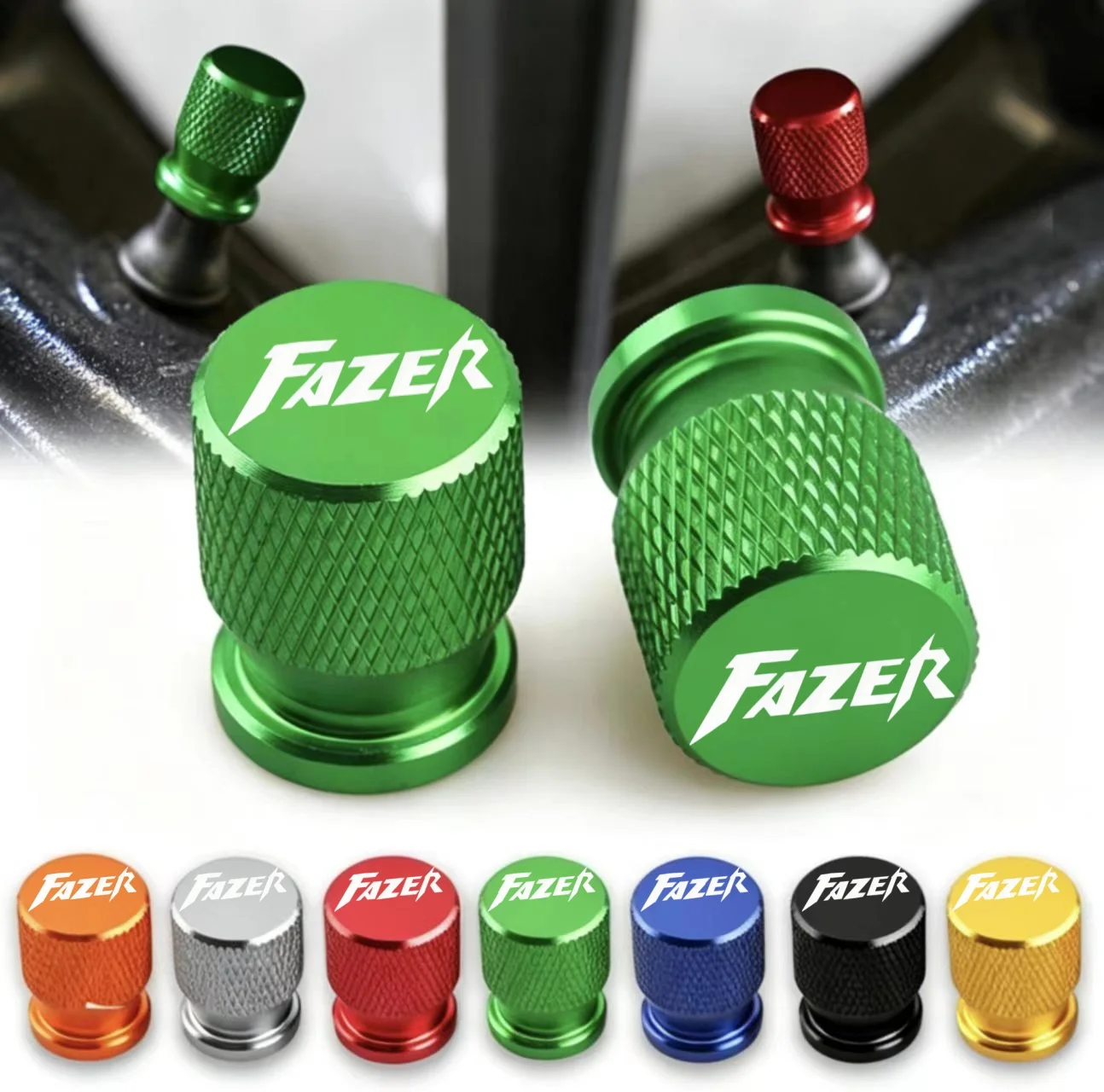 Latest Motorcycle Tire Valve Stem Cap Suitable for FAZER Series Models Black ABS Plastic Valve Cap for Bicycle And Scooter