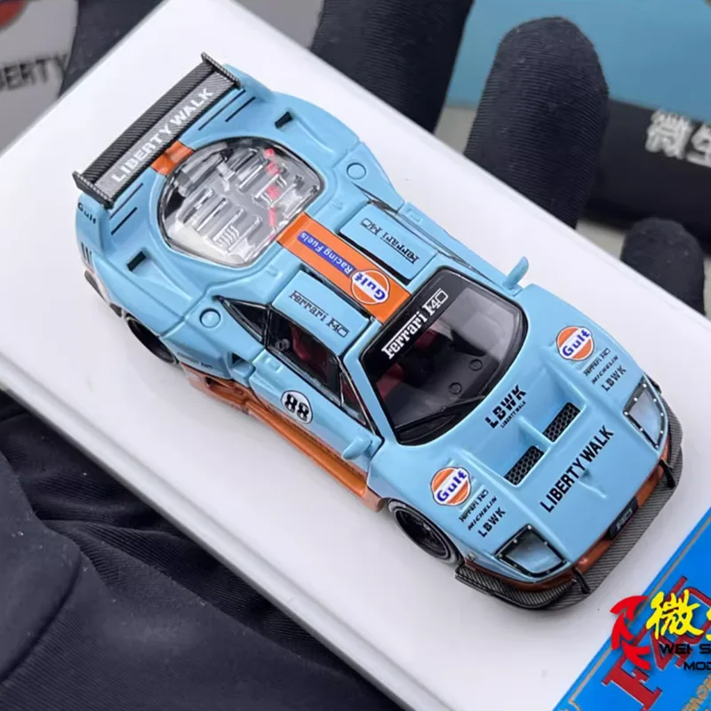 شيطان الملك السيارات 1/64 F40 الخليج مارتيني لعبة معدنيّة سيارة دييكاست نموذج معدني الهدايا