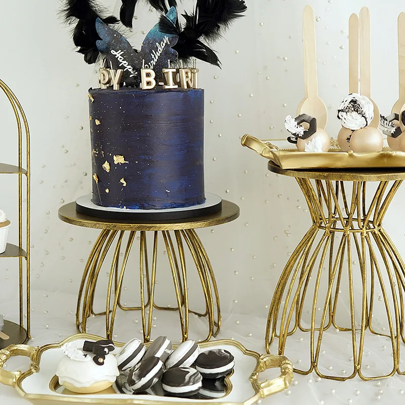 Metal Cupcake Cake Holder Dessert Stand Set Wedding Event Party Display Tower Plate Wedding Dessert Table Decoration