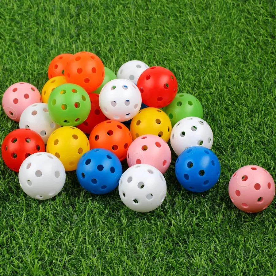 

Joyberg Practice Golf Balls 24 Pack 42mm Plastic Golf Balls Practice Golf Balls for Backyard Training Golf Balls for Swing Prac