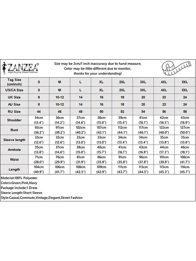 ZANZEA Women Elegant Fabric Flower Midi Dresses Fashion O-Neck Half Sleeve Fitted Waist A-Line Robes Femme Office Lady Vestidos