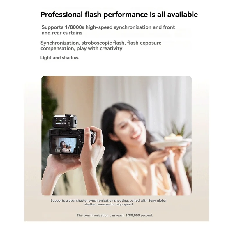 

ABMF-2,8 "сенсорный экран It30pro Mini TTL Flash 2,4 ГГц Беспроводная высокоскоростная синхронизация 1/8000S для профессиональной фотографии для Sony A