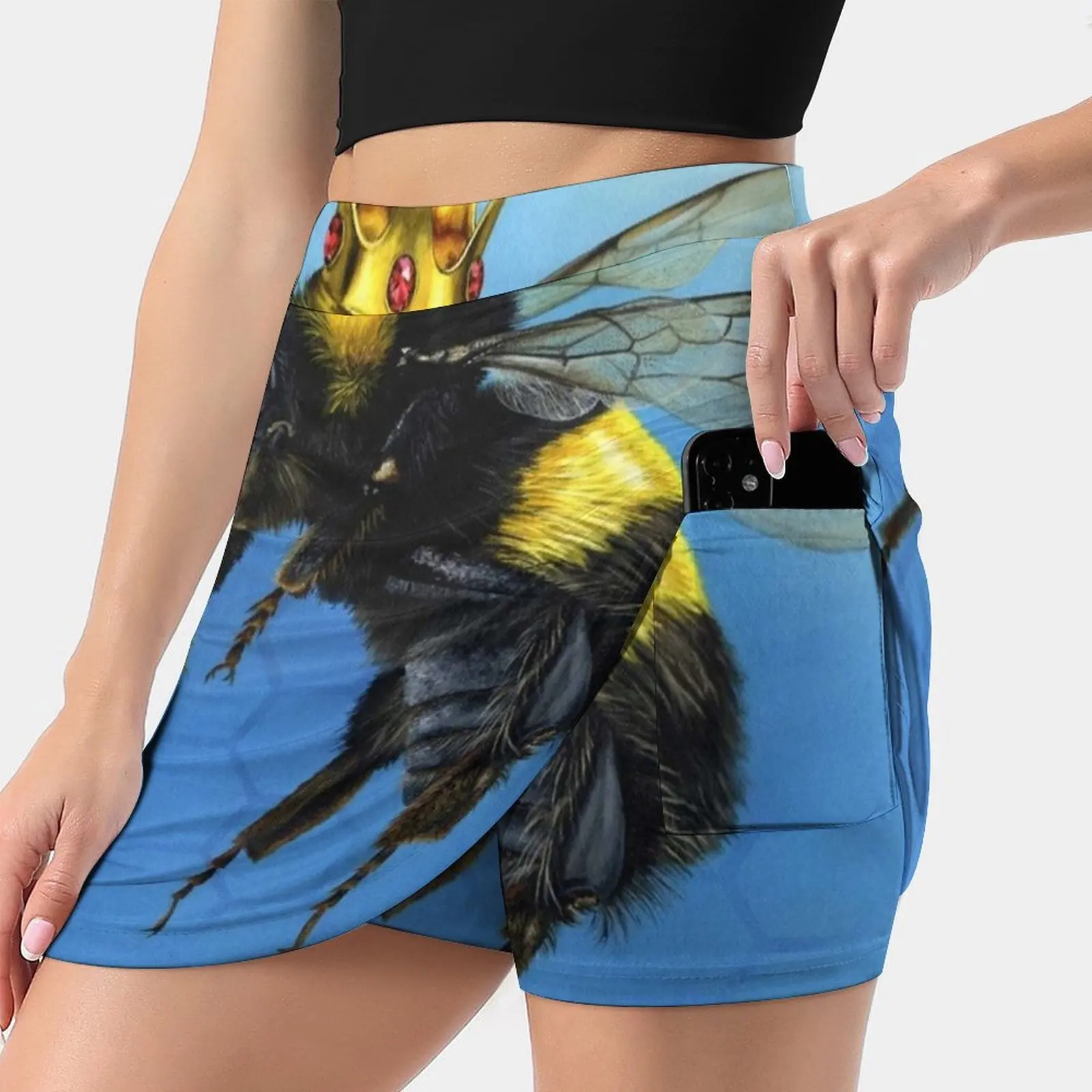 Queen Bee Skirts Woman Fashion 2022 Pant Skirt Mini Skirts Office Short Skirt Queen Bee Bee Queen Crown Acrylic Traditional