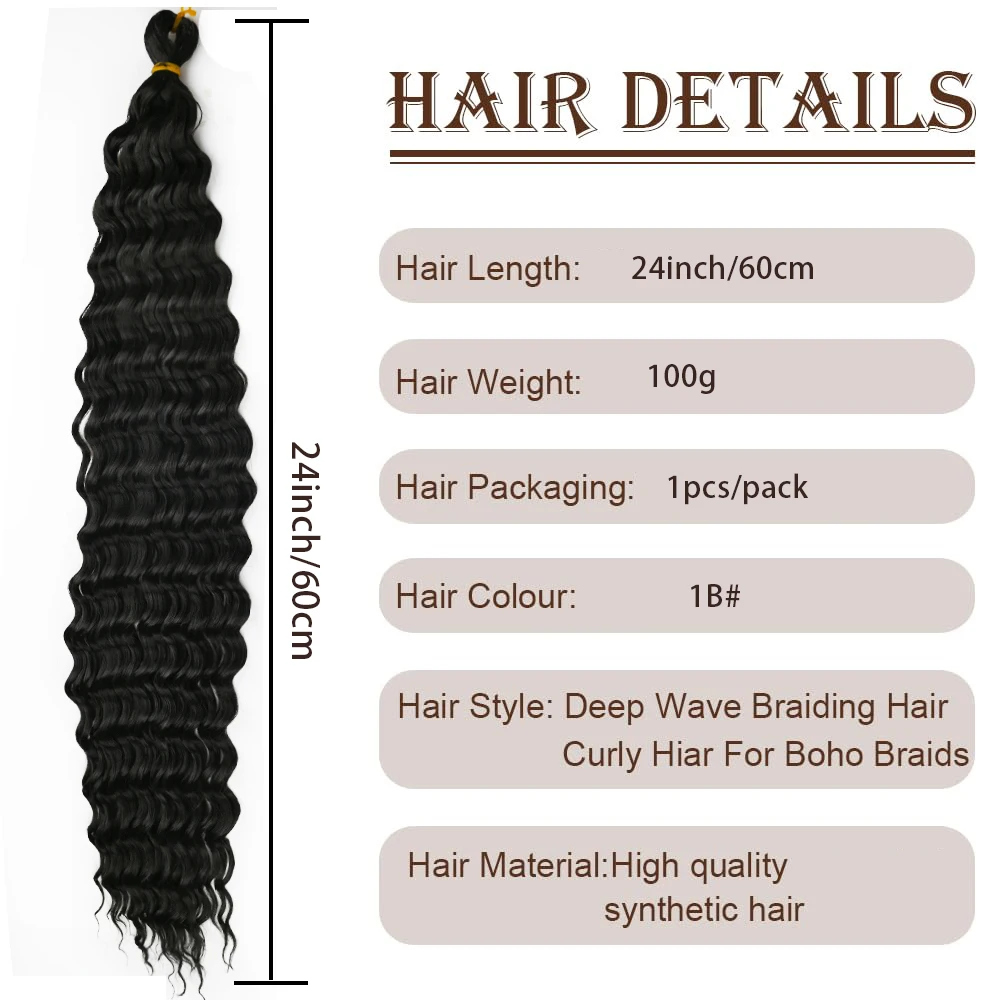 Curly Hair Synthetic Deep Wave Twist Crochet Hair 24inch Afro Curly Crochet Braids Ombre Pink Braiding Hair Extension For Women