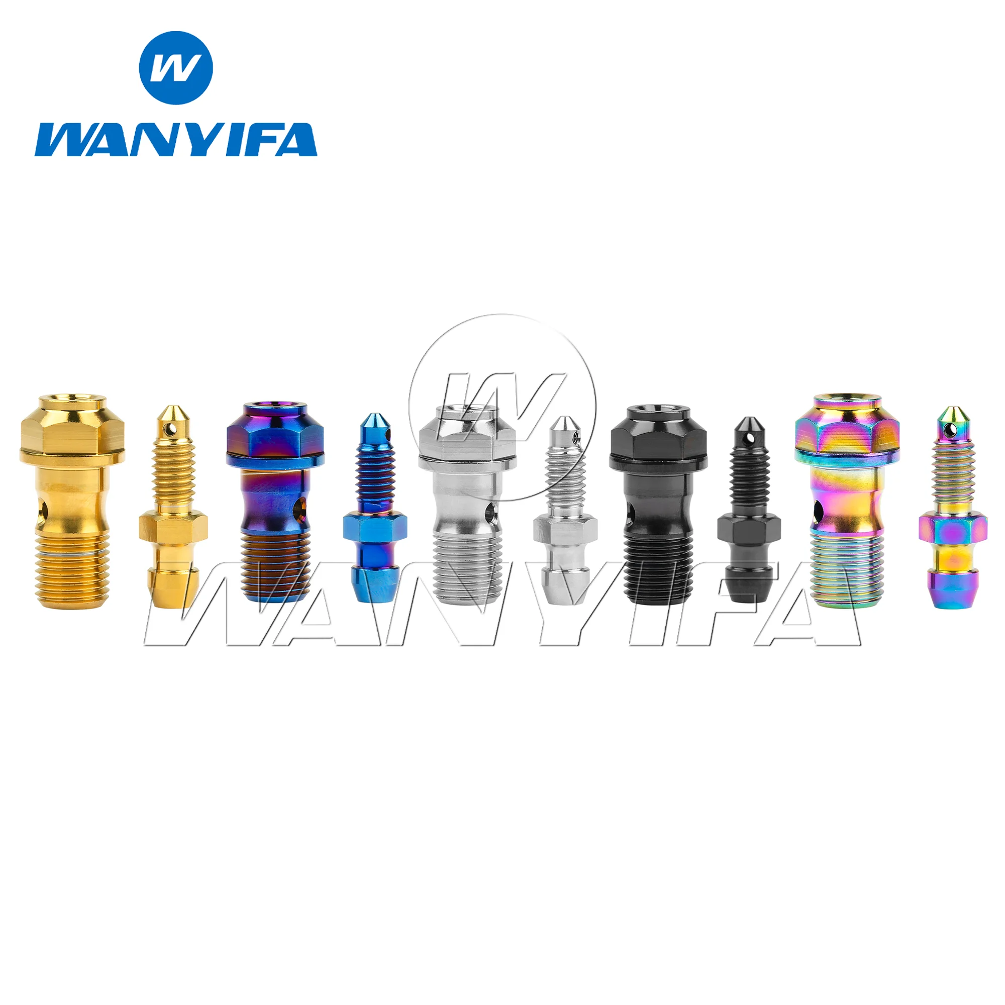 Titanium Alloy M10 Bolt Single/Double Hole Motorcycle Bleed Screw with Air Release Valve (For Caliper Components)