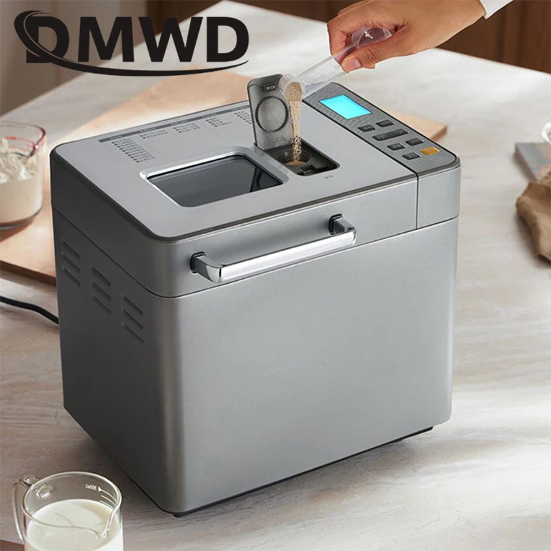 DMWD Automatic Multifunction Bread Maker Smart Toast Baking Machine Jam Yogurt Fermenter Dough Stirrer Mixer Fruit Nut Dispenser