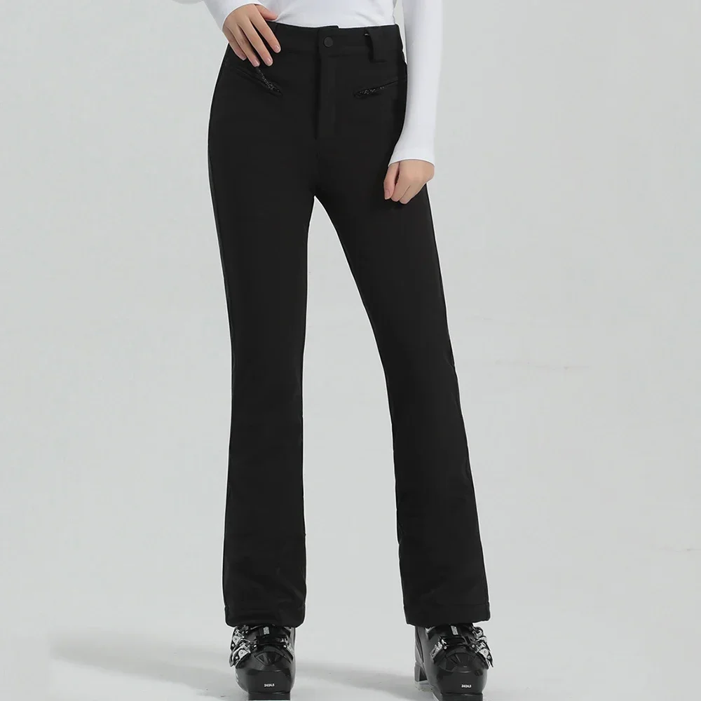 2025 Female Slim Skiing Pants New Winter Pants Mountain Waterproof Warm Snow Overalls Women High Elasticity Ski Trouser Clothes