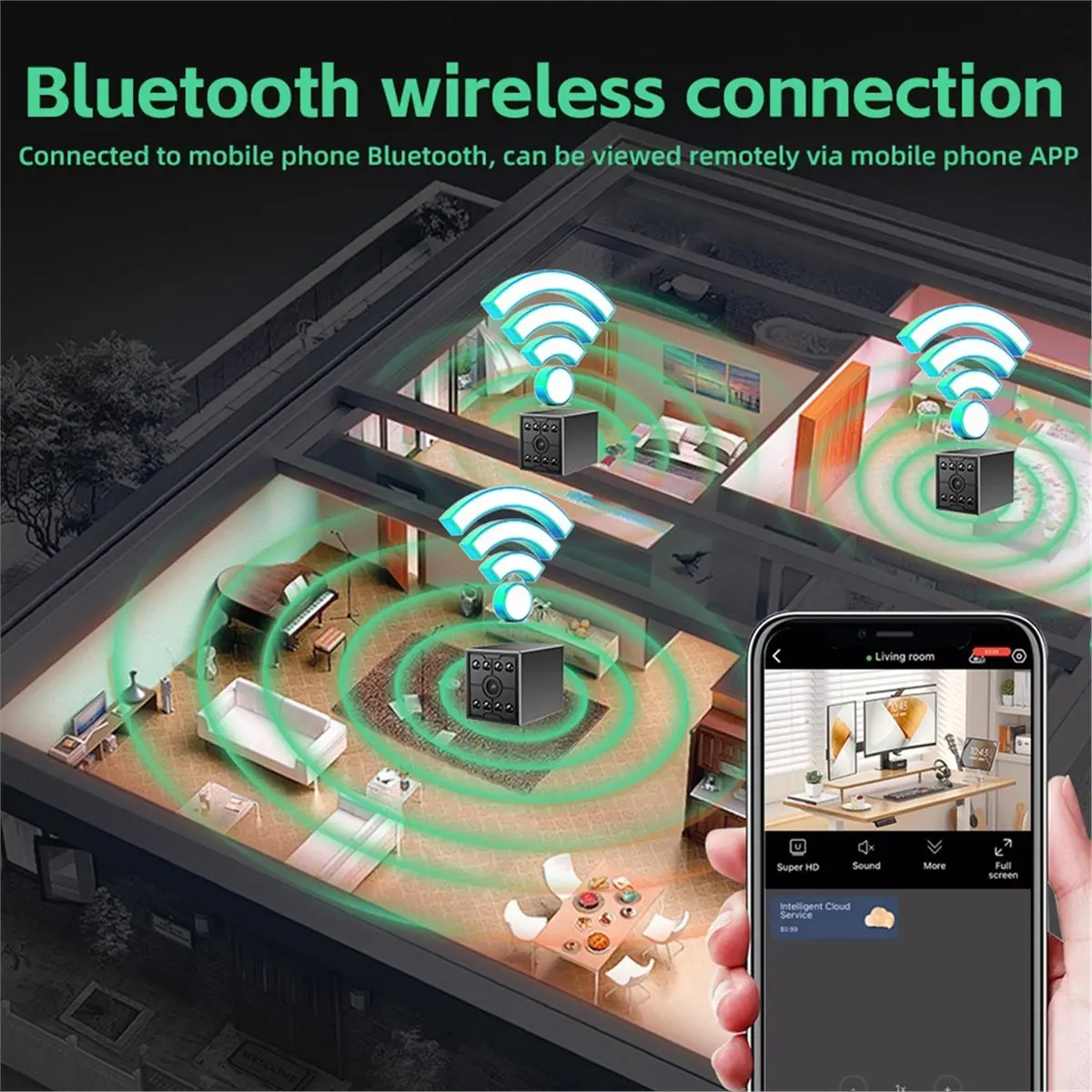 “QUALITY EXCELLE“W09 HD Security Camera with Infrared Night Vision and Wi-Fi, High-Definition Smart Camera