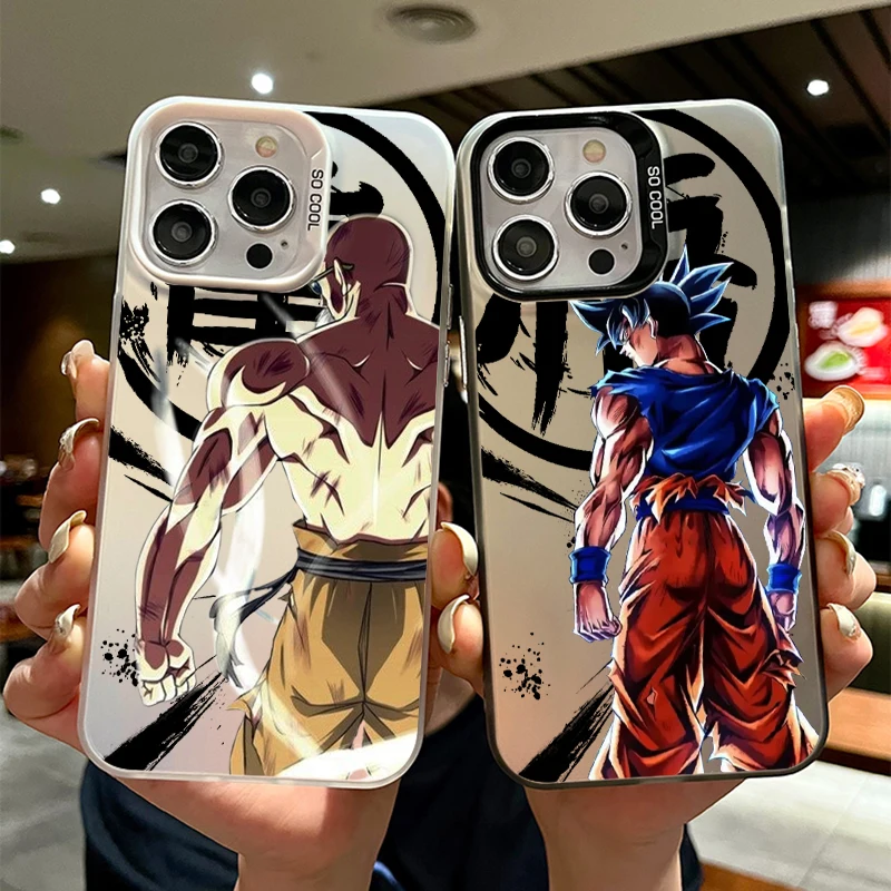 

Japanese D-D-Dragon Ball Art For Apple iPhone 15 14 13 12 11 8 7 XS XR X Pro Max Plus Colorful Silver Back Phone Case