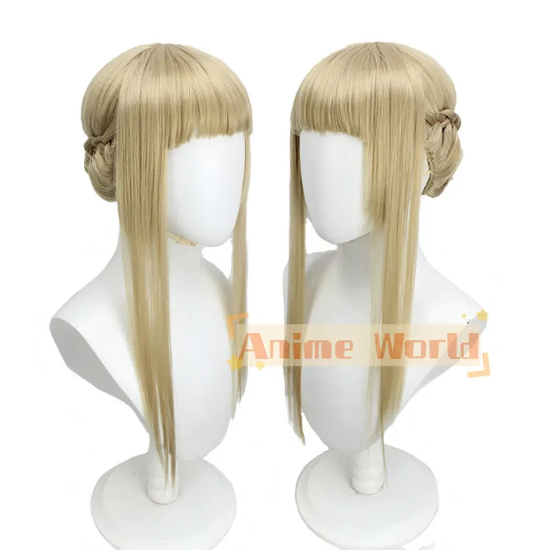 Anime Manaka Nemu Wig Halloween Carnival Party Props Synthetic Hair Heat Resistant Fiber + Wig Cap