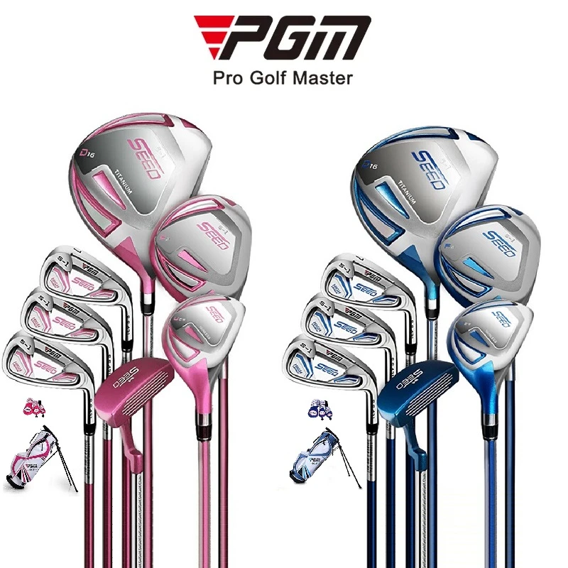 PGM Seed Junior Right Handed 5pcs Complete Set of Clubs Stand Bag Titanium Alloy Golf Driver for Height 120cm To 165cm Kids