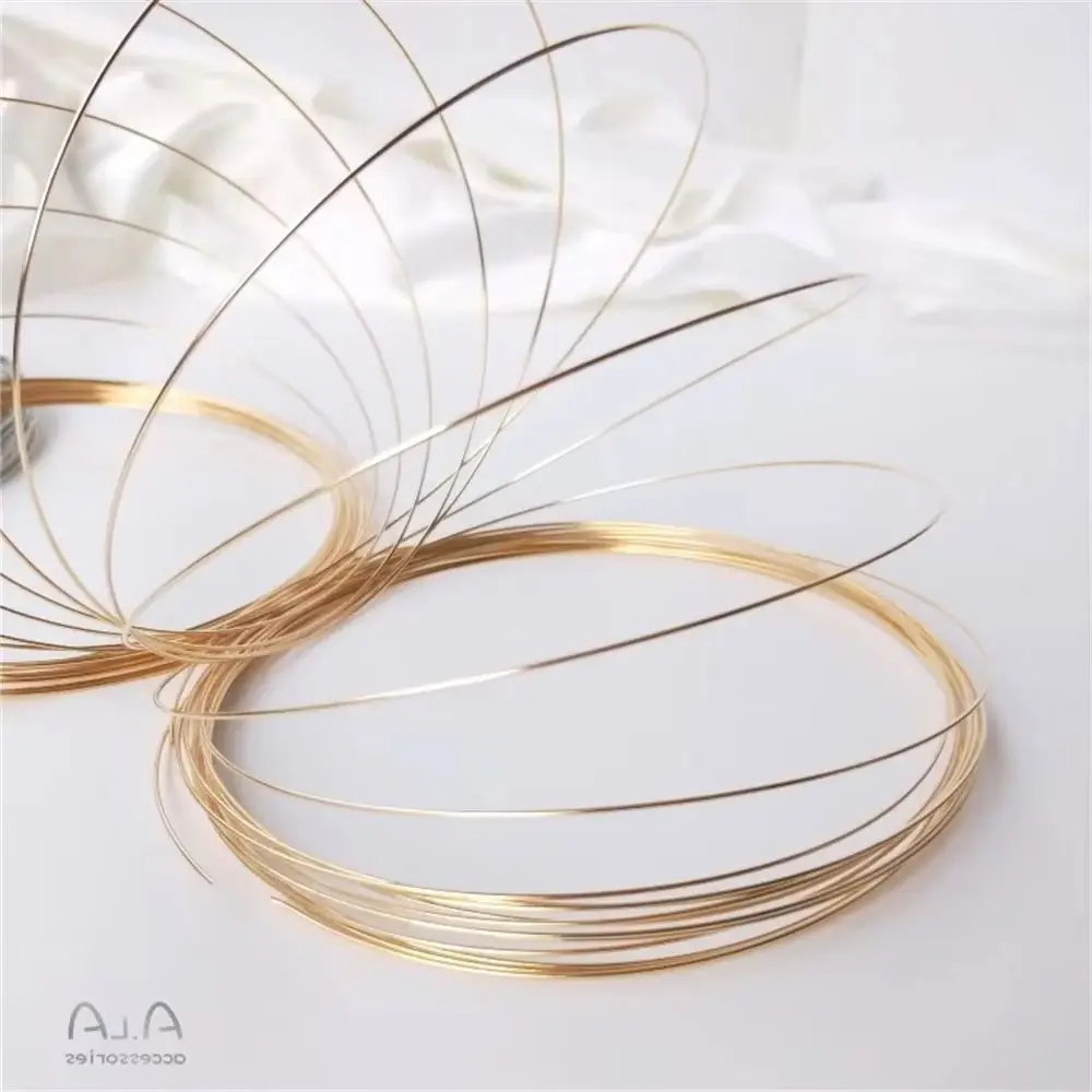 14K Gold Plated White gold memory wire collar handmade DIY accessories Ring bracelet thread material