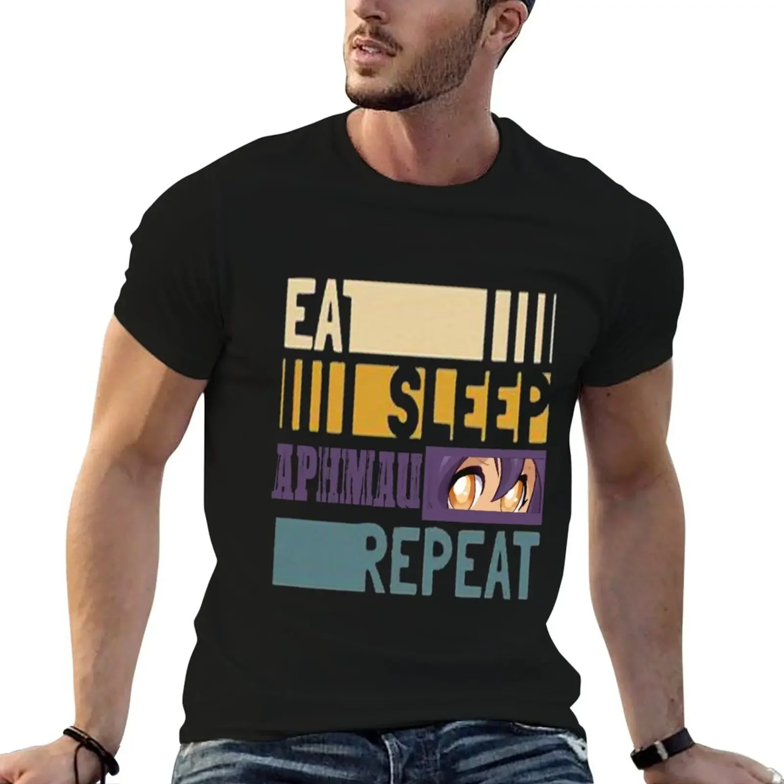 

eat , sleep , aphmau ,repeat T-Shirt hippie clothes baggy shirts oversized t shirt men