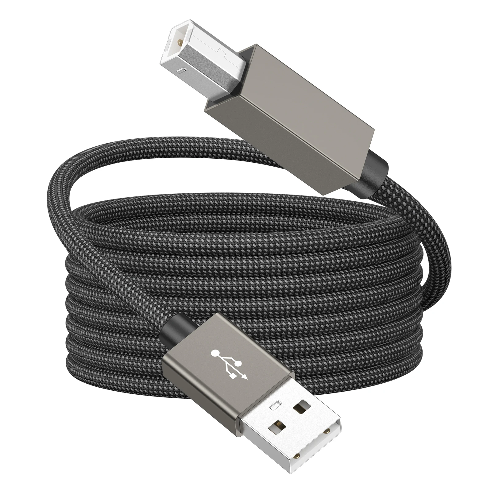 USB Printer Cable USB-A Male to B Male USB 2.0 Cable for Printer Scanner DAC Decoders Midi Keyboard Fax Machine Digital Piano