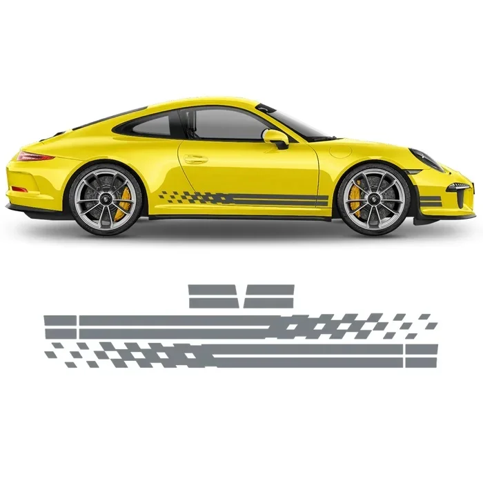 ENDURANCE RACING SIDE STRIPES Car Stickers Decorations Auto Racing Body Side Stripes Vinyl Modified Stripe Decal Decoration