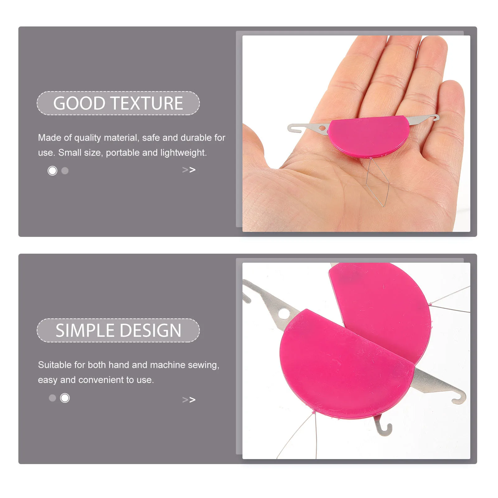 

2Pcs 3-in-1 Plastic Wire Loop Needle Threaders Hand Machine Sewing Tool Quality Material Safe Durable Threader