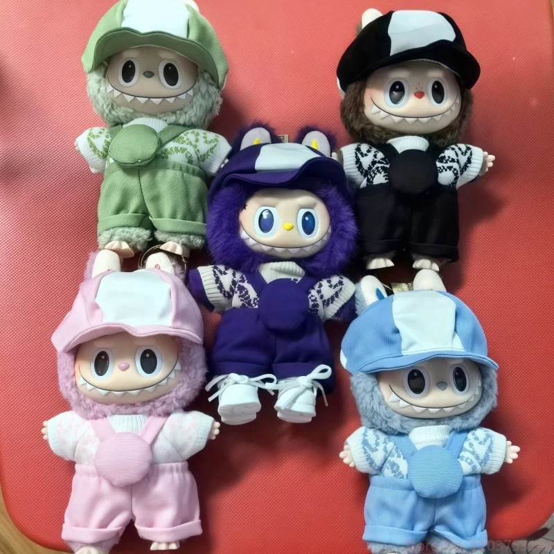 New Only Clothing Labubu Milan Fashion Week 17cm Doll Clothes Kawaii Pure Handmade Clothes And Shoes A Set Birthday Xmas Gifts