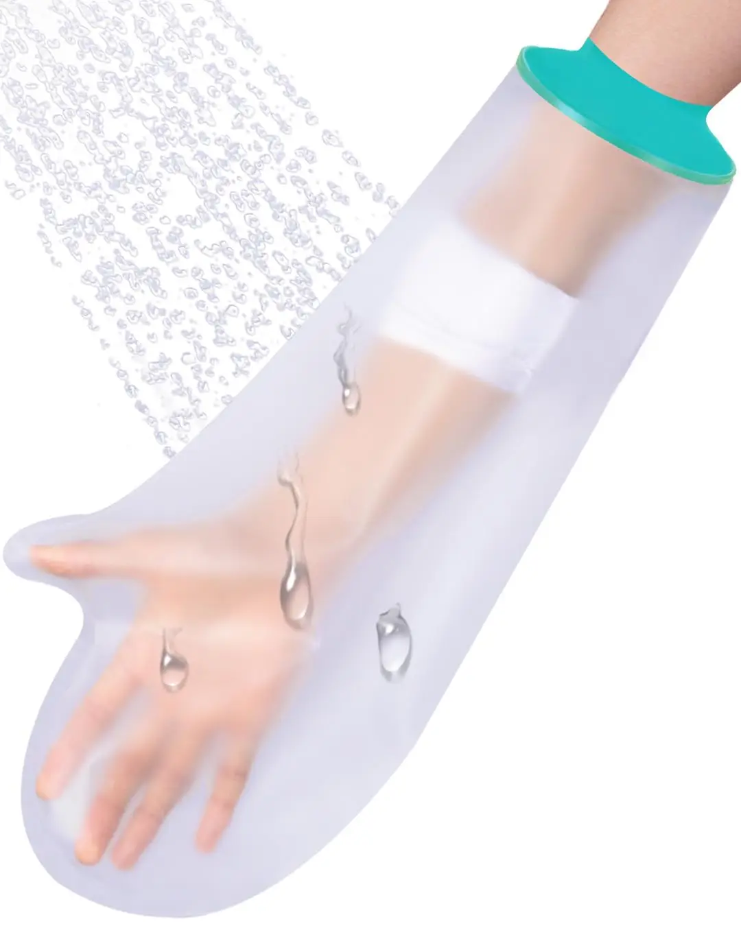 

Waterproof Arm Cast Cover for Shower, Reusable Silicone Protector, Adult