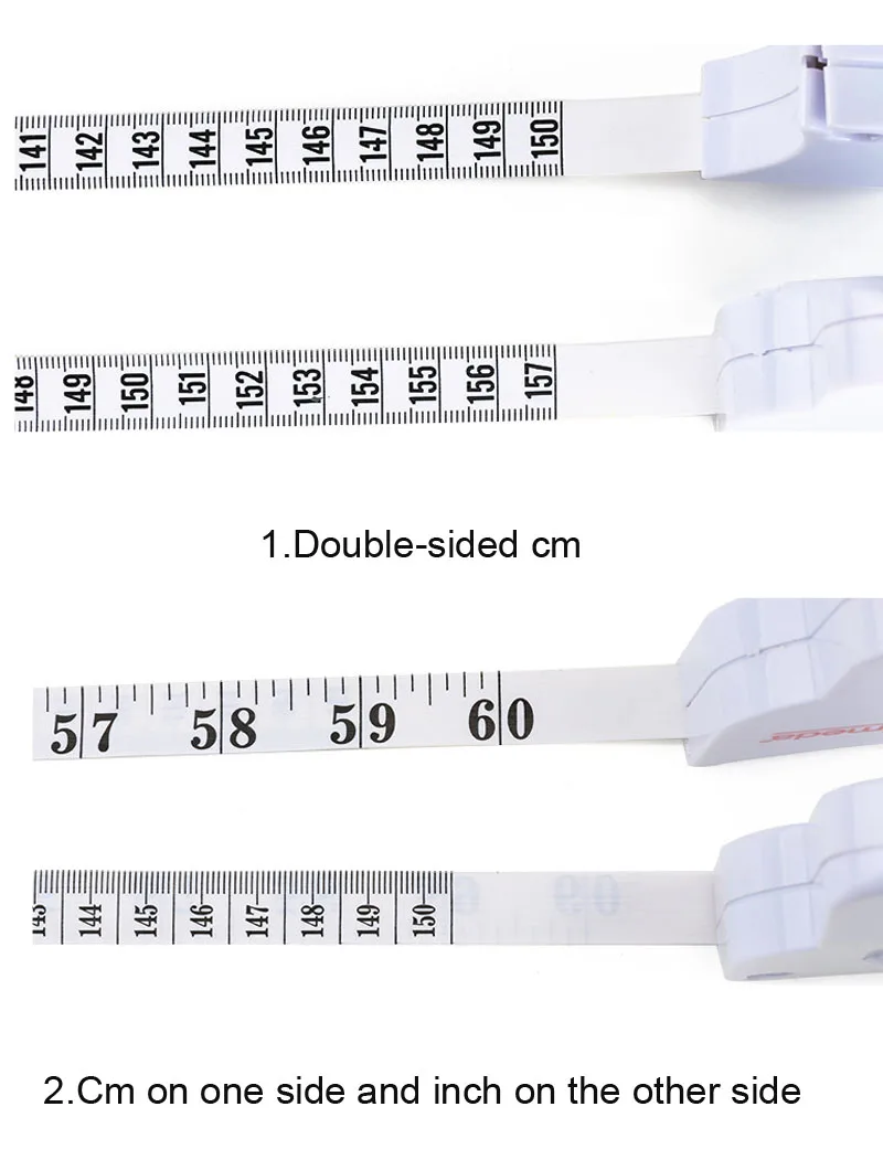 2Pcs Portable Three-measure Measuring Ruler, Automatic Telescopic Tape Measure