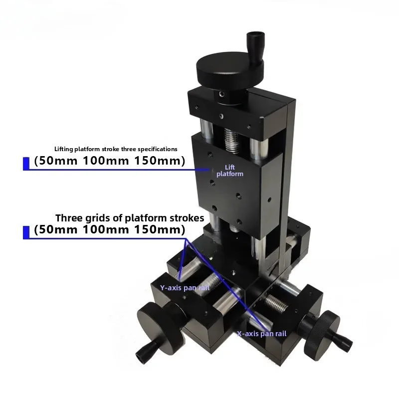 Manual Linear Slide Linear Guide XYZ Screw Slide Module with Lock PT80-50 3D