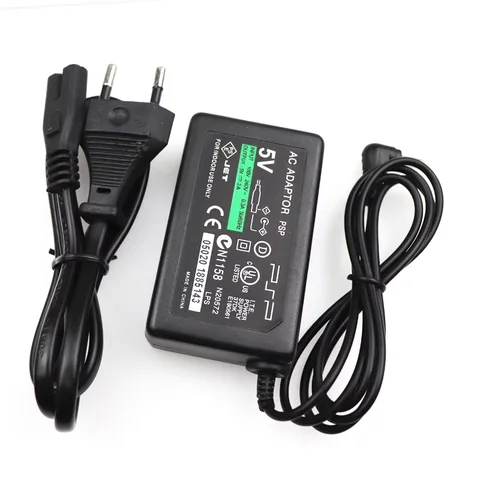 EU US Stecker AC Adapter Wand Ladegerät für PSP Ladegerät Netzteil Kabel kompatibel mit Sony PlayStation PSP 1000 2000 3000 Serie