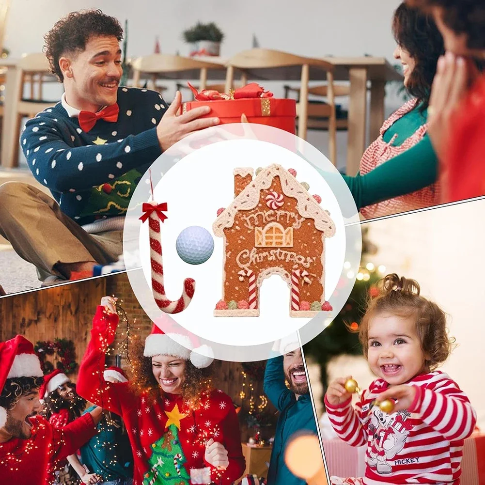 2025 مجموعة ألعاب الجولف الزنجبيل مجموعة ممارسة الجولف الصغيرة لعيد الميلاد لعبة عيد الميلاد لعبة عائلية داخلية للأطفال والكبار #4