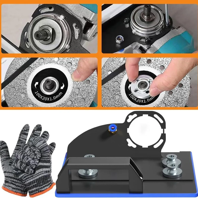 ABJI-Angle Grinder Holder For Tile 45° Chamfer Tool Change, Grinding Fixed Holder Suitable For 100 Type Angle Grinder