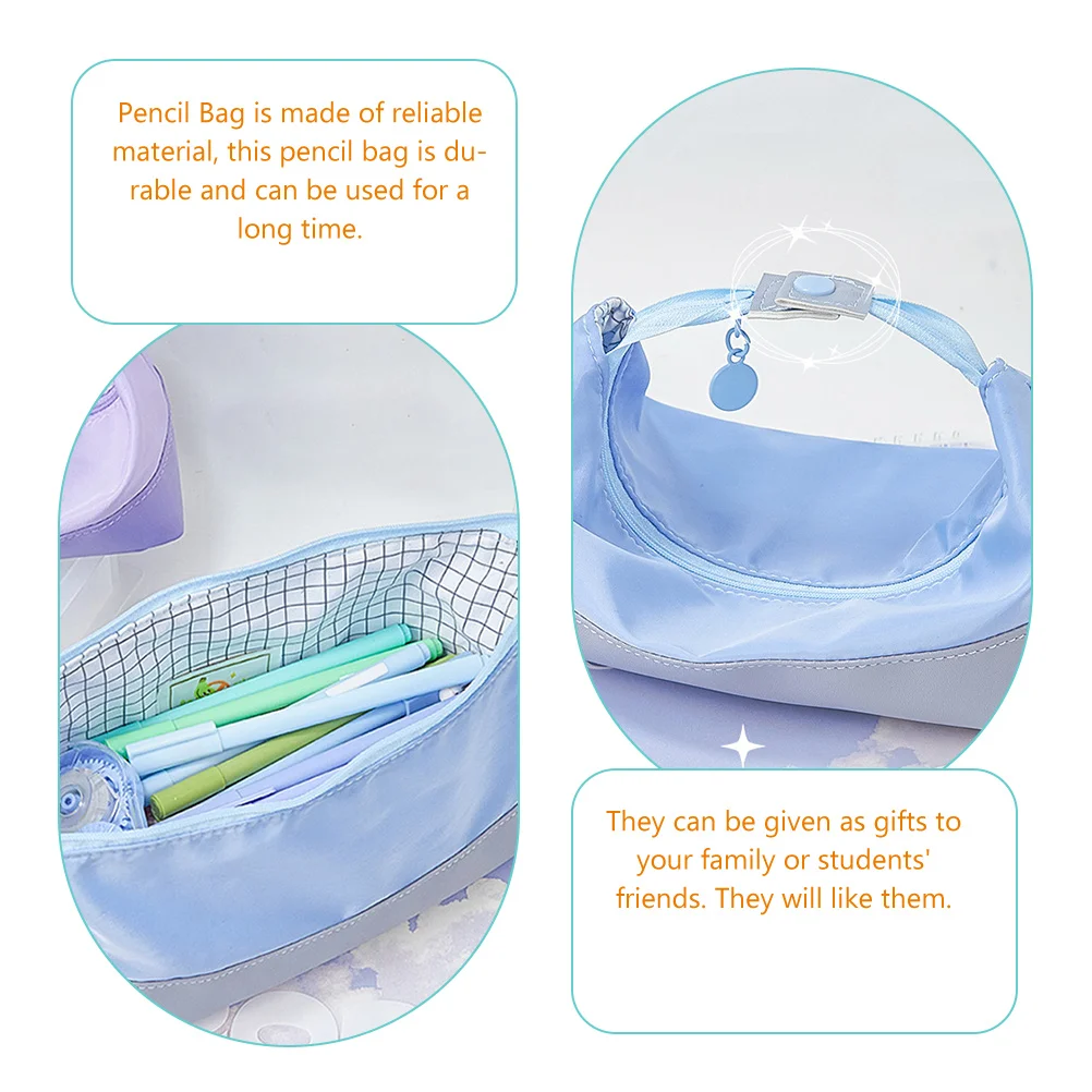 

Large Capacity Pencil Bag Case Stationery Organizer Polyester Zipper Pouch for Students Girls Portable
