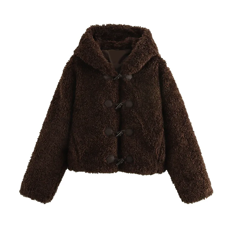 

New Women's Fashion Winter New Style Toggle Hooded Vintage Fur Coat 4391854