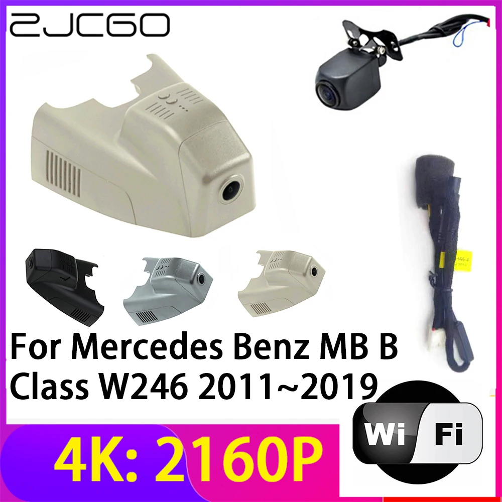 

ZJCGO 4K 2160P Dash Cam Car DVR Camera 2 Lens Recorder Wifi Night Vision for Mercedes Benz MB B Class W246 2011~2019