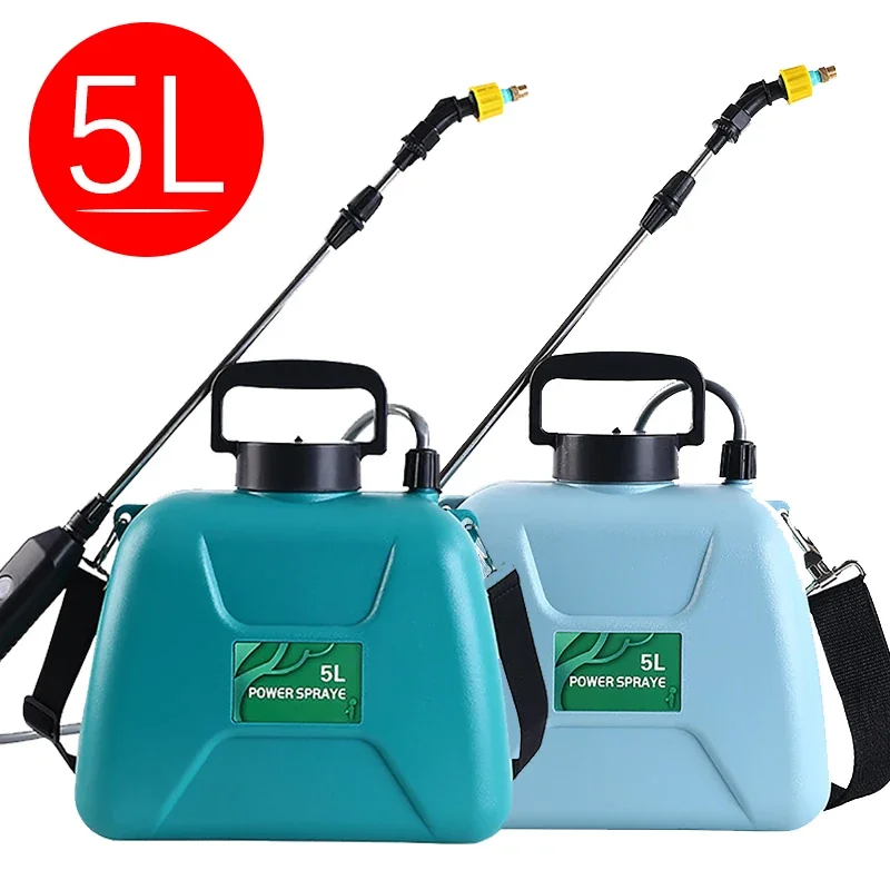 

5L Electric Sprayer Rechargeable Automatic Atomization Plant Sprayer Gardening Irrigation Sprinkler Shoulder Type Watering Can