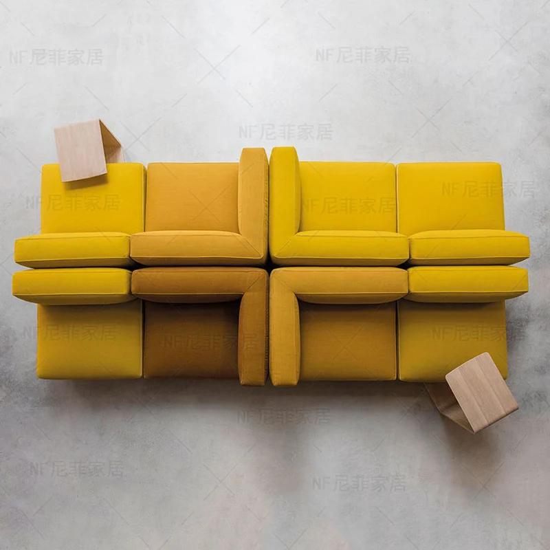 

Shared office lounge reception back-to-back combination double-sided sofa Hotel high-end exhibition hall watch shop sofa