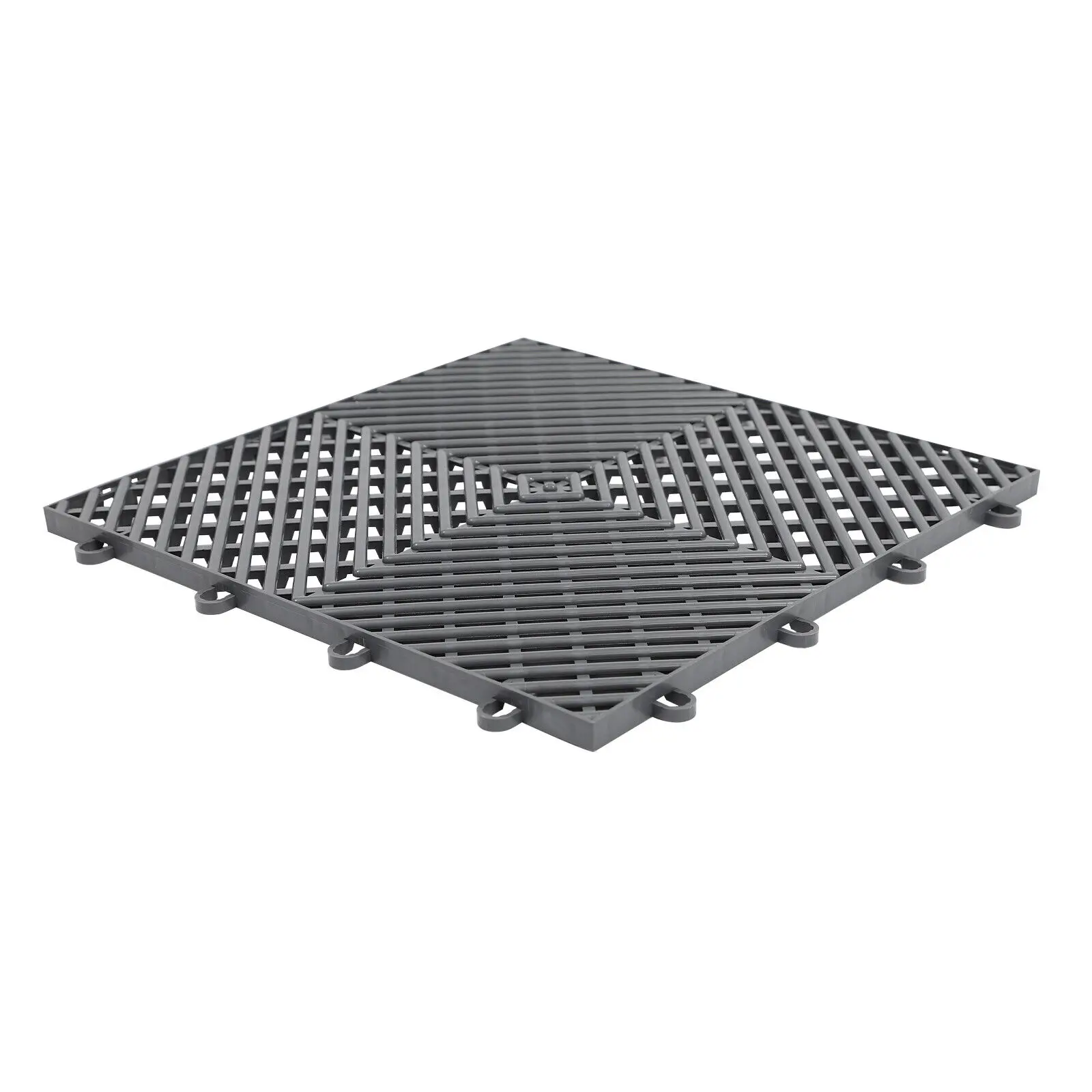 25PCS Tiles Interlocking Graphite Drainage Tiles 12x12x0.5 Inches Deck Tiles