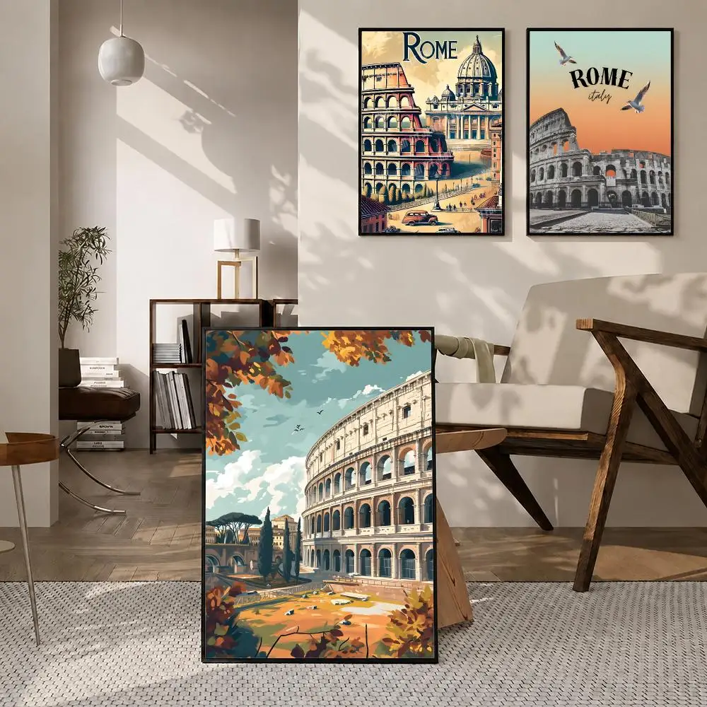 Landmark Colosseum Poster High-definition poster stickers, suitable for bedroom, living room, home decoration