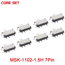 10PCS MSK-1102-1.5H 7Pin Toggle Switche Micro SMD on-off Switch Slide Handle Height 1.5MM Small Micro