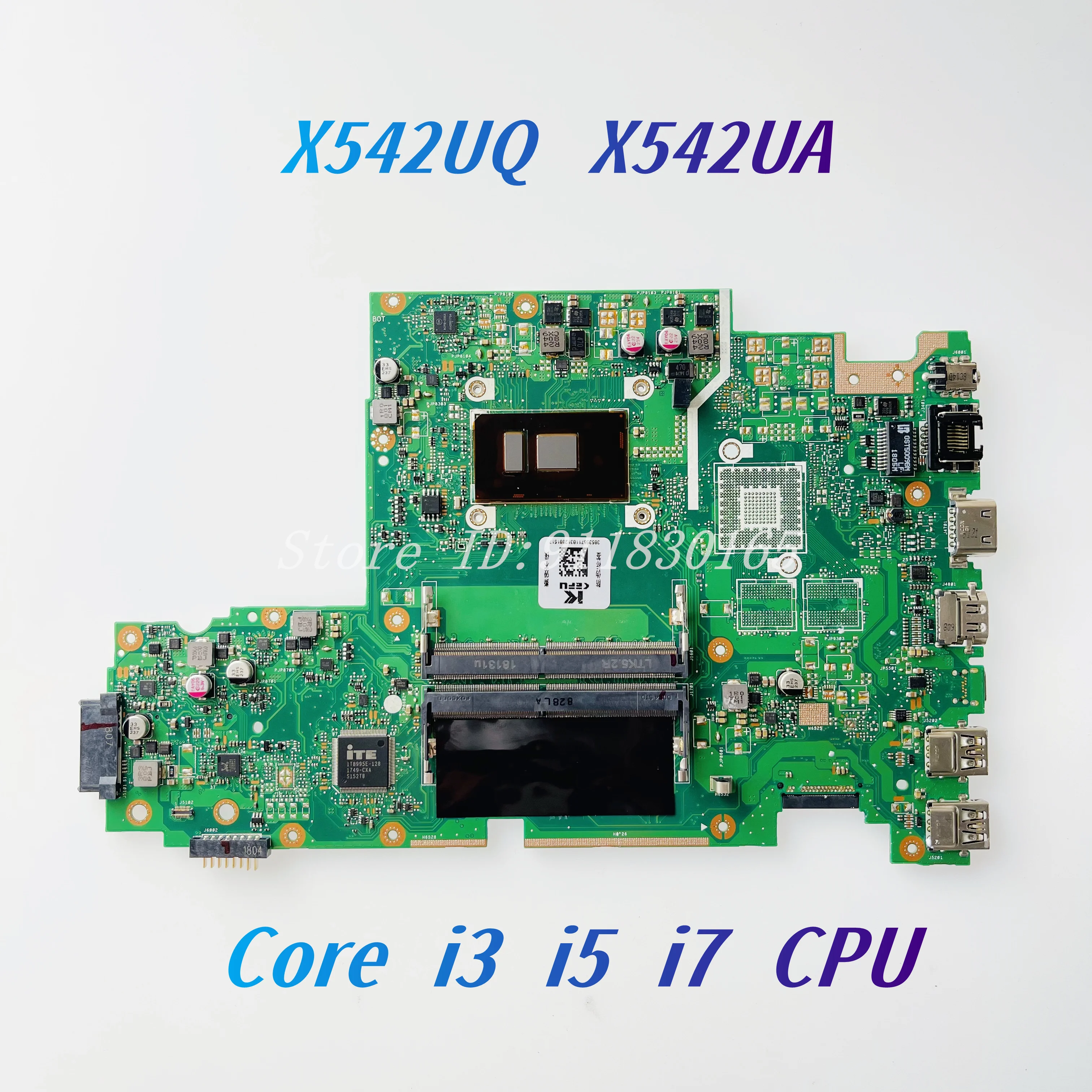 X542UQ Mainboard For ASUS X542U X542UA X542UN X542UQ X542UF Laptop Motherboard With Core I3 I5 I7 CPU UMA DDR4 100% Work