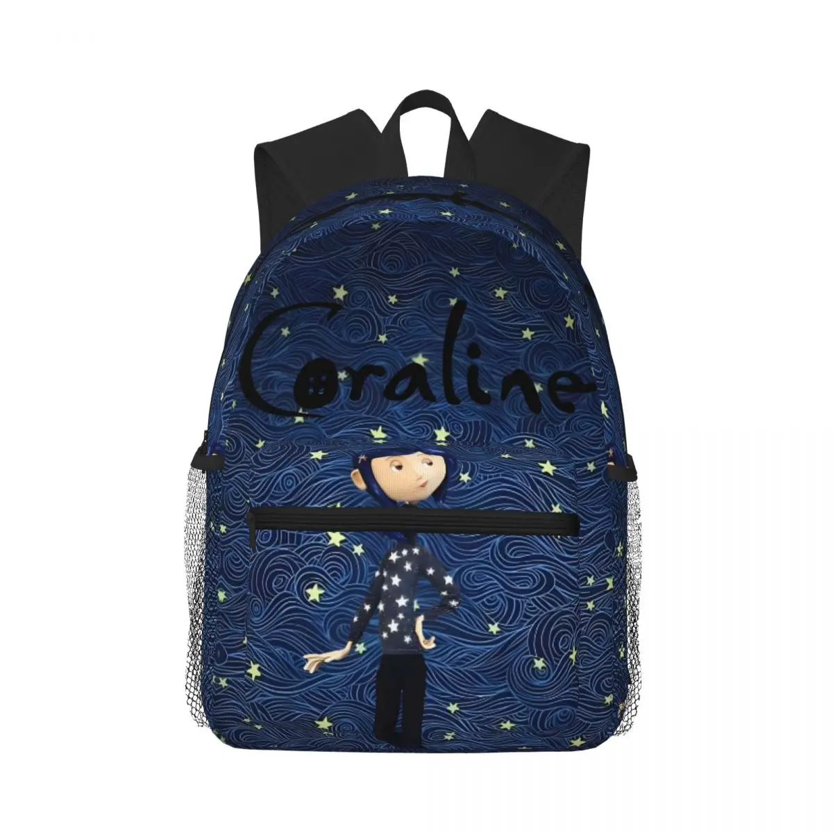 Coraline Jones Student School Bookbag Canvas Daypack Elementary High College Travel Bags 16in