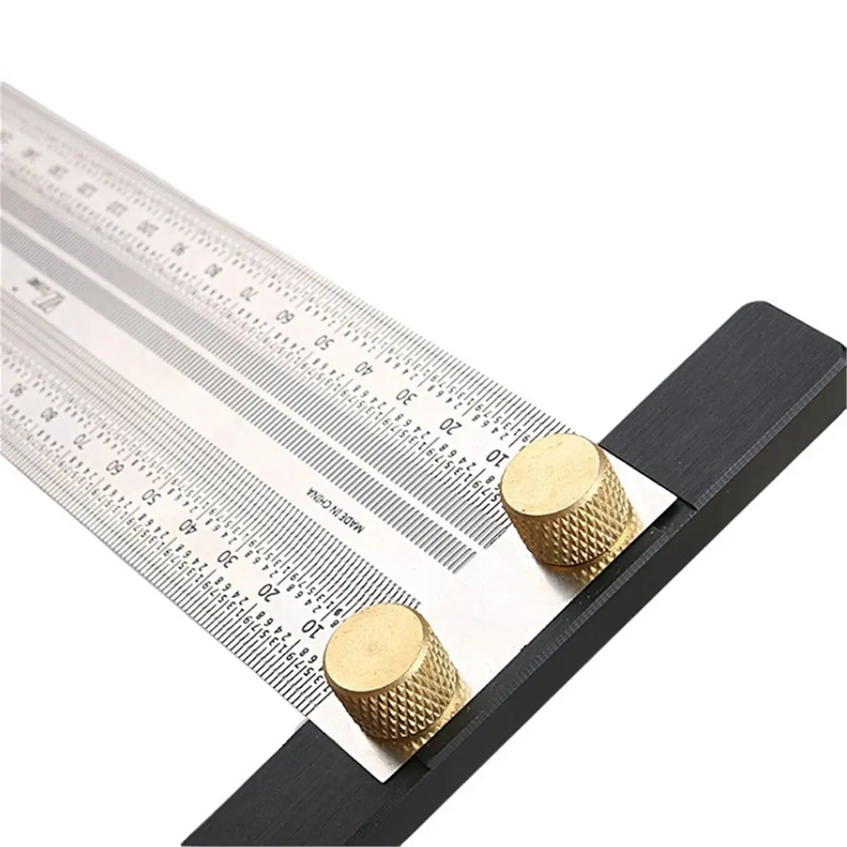 T-Type Steel Marking Gauge 200mm Ruler for Woodworking Scribing and Measuring