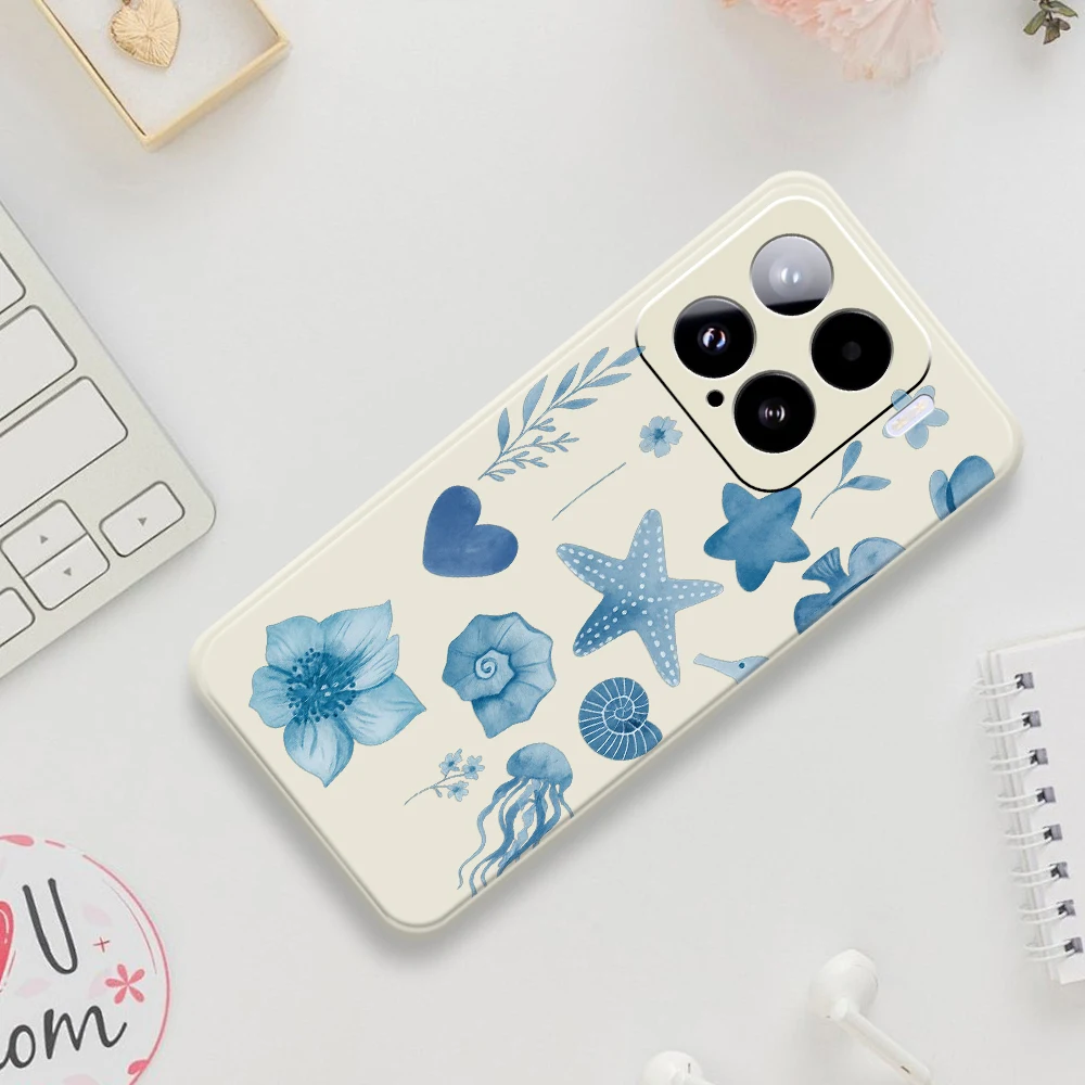 海をテーマにしたXiaomi Mi 15 Ultra、Mi 14T、13T、12T、11T Pro用スマホケース、Xiaomi Mi 13T Pro、Mi 11T Pro用シリコンソフトケース