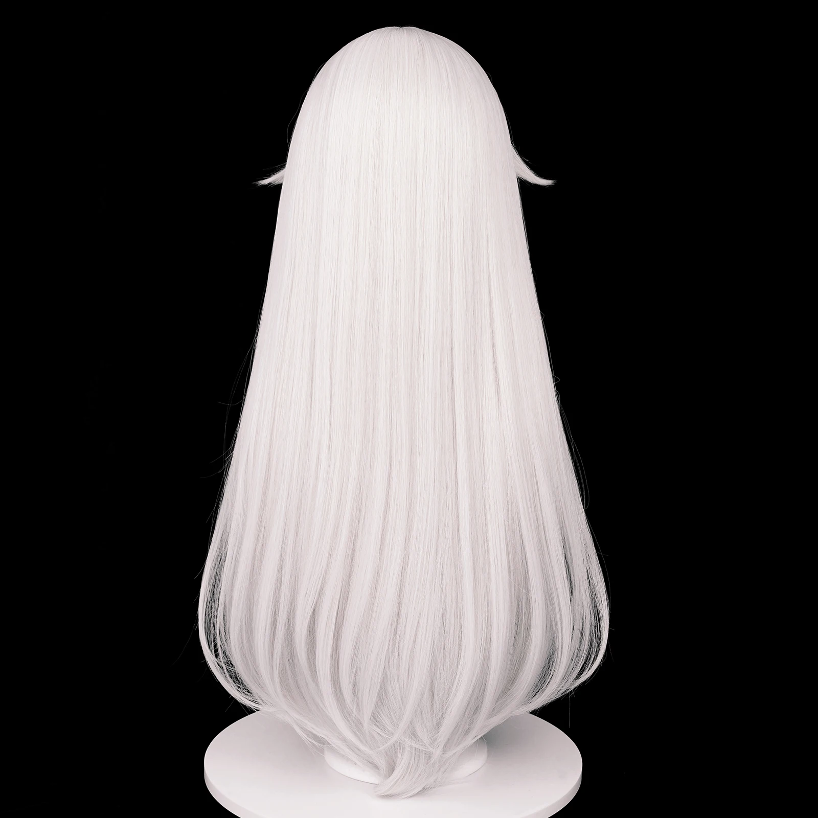 MSIWIGS Gioco Parrucche Cosplay Parrucca sintetica resistente al calore per capelli bianchi lunghi lisci per la festa di Halloween