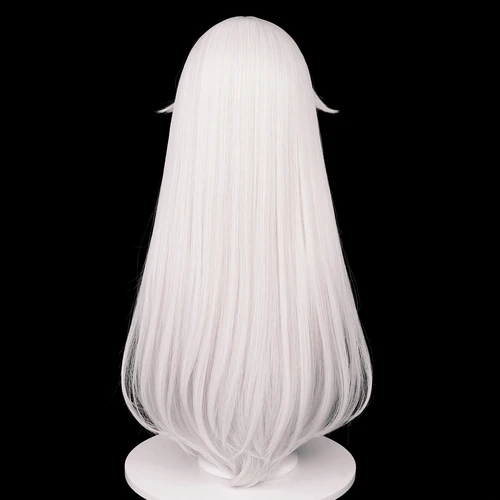 Imagen 2 del producto MSIWIGS Juego Pelucas de cosplay Peluca sintética larga y recta de pelo blanco resistente al calor para fiesta de Halloween