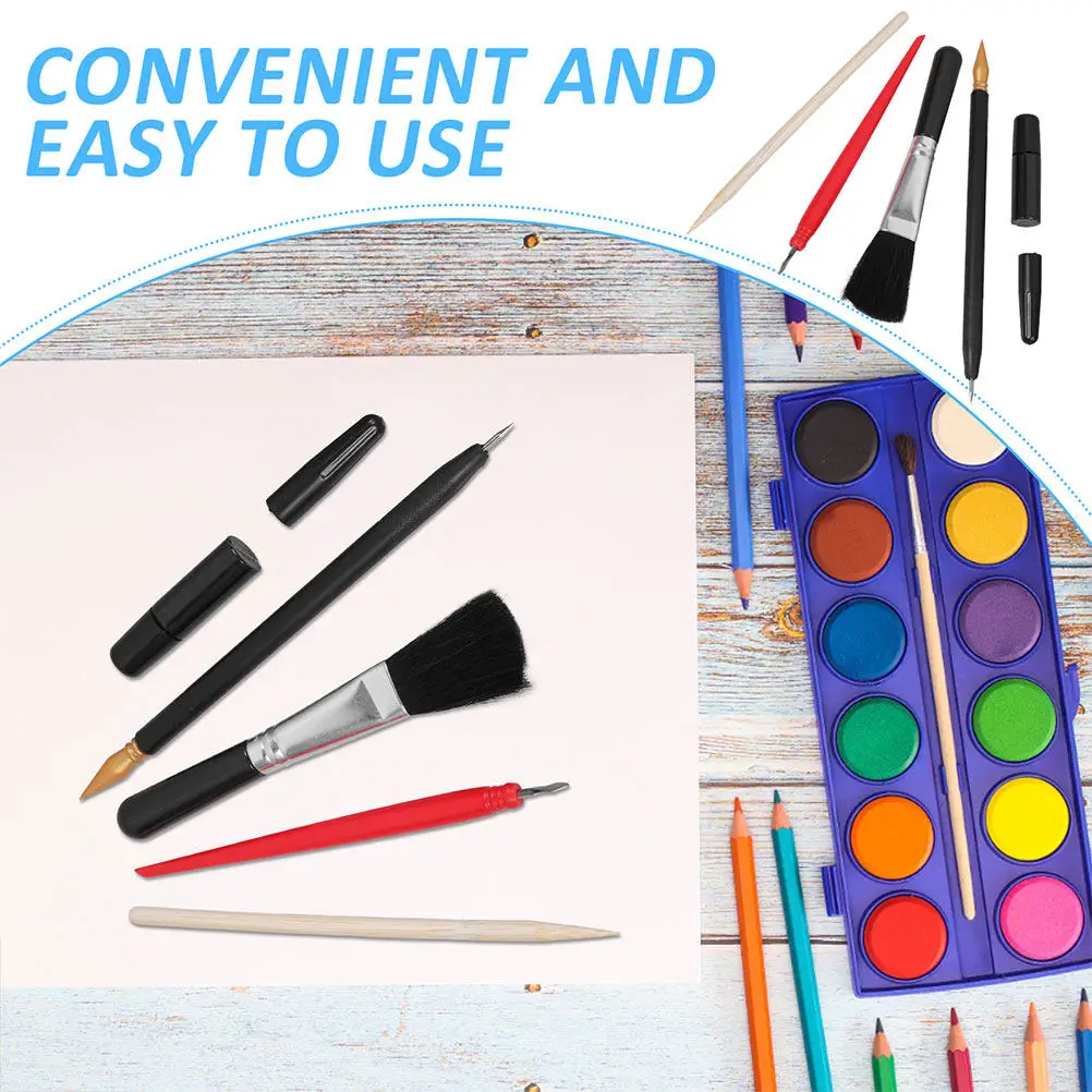 10Pcs Scratch Painting Art Tools Set Enhanced Creativity Dual Tip Scratching Pens for Sketching Coloring Scraping Craft Projects