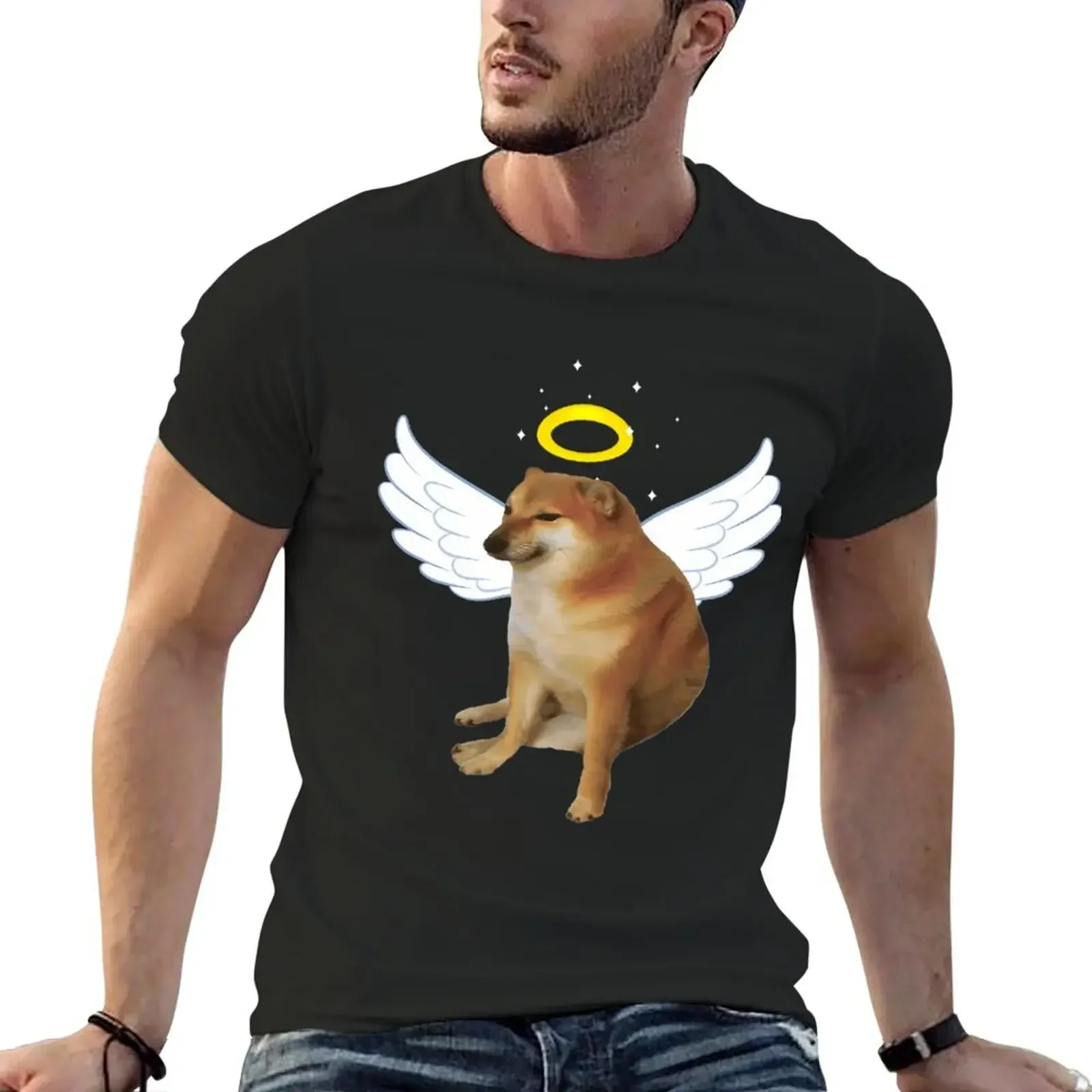 Rip Cheems All dogs go to heaven Doge meme T-Shirt customs blacks new edition shirts graphic tee men