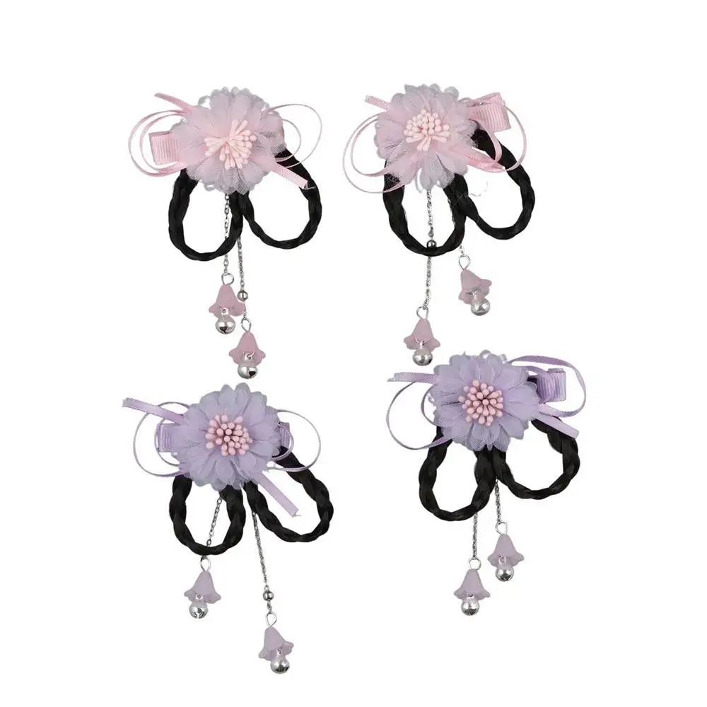 Flower Temperament Flower Tassel Female Women Hair Accessories Ancient Style  Hairpin Children Hair Clip Wig Braid Head Wear