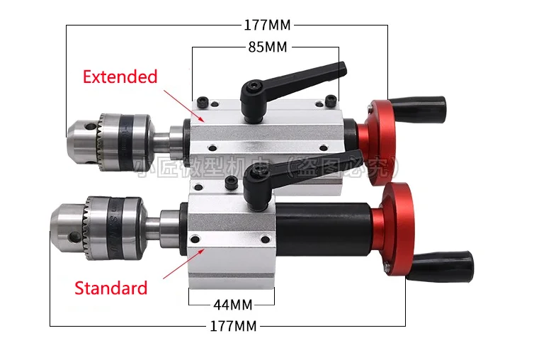 Miniature bead machine retractable tail seat, MT1 woodworking lathe rotary movable top, round tip, plum thimble, drill chuck