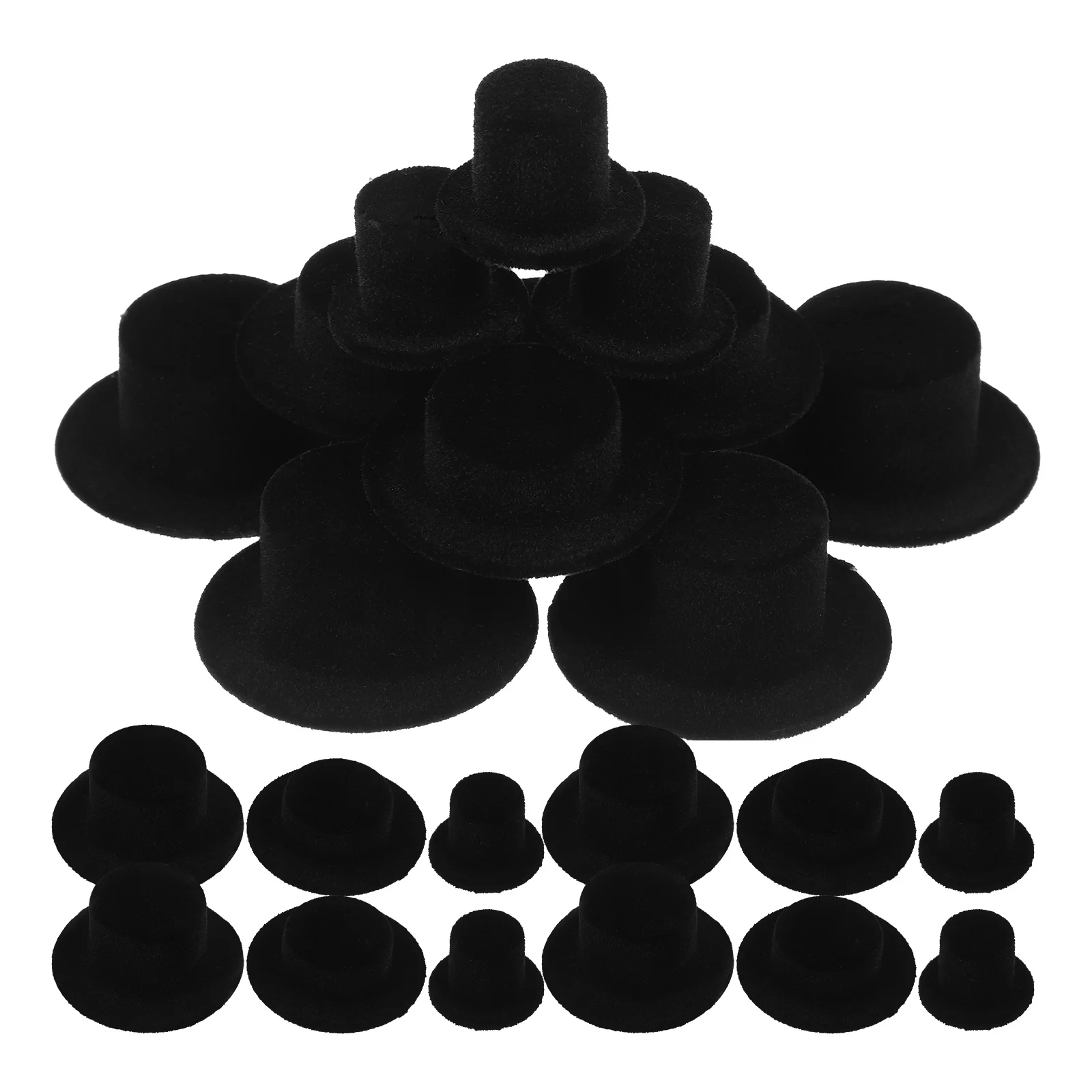 

30Pcs Miniature Top Hat Black Small Magician Hats for DIY Crafts Christmas Snowman Decoration Mini Top Hats for Crafts