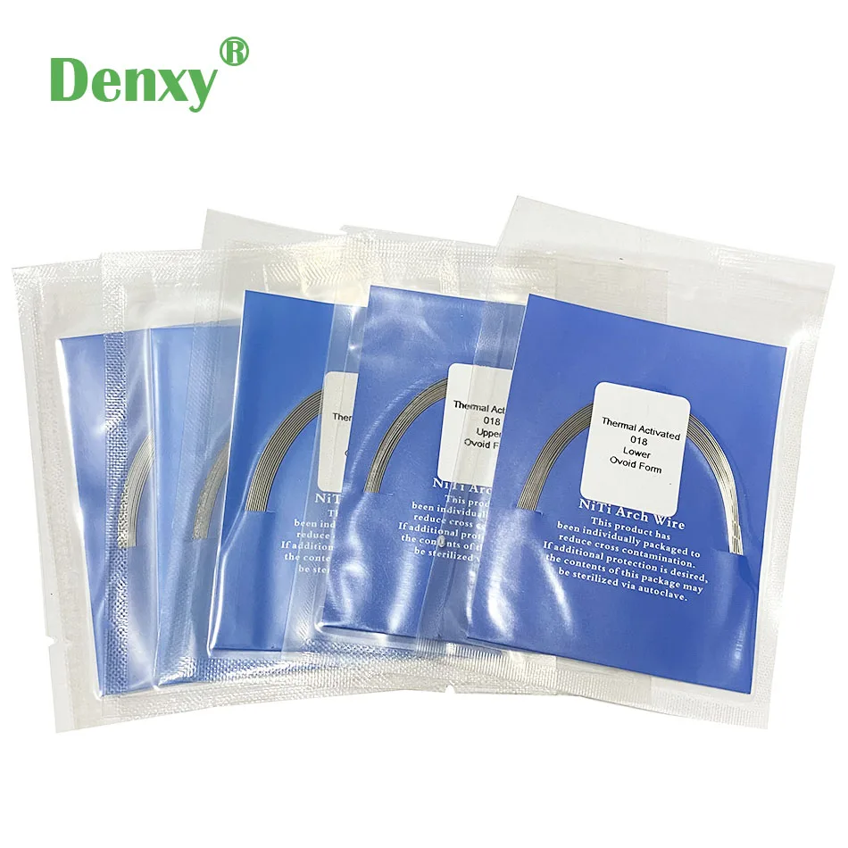 Dental 50pcs High Quality Orthodontic Super Elastic Niti Heat Thermal Activated Round Arch Wire Ovoid Form Thermal Wires