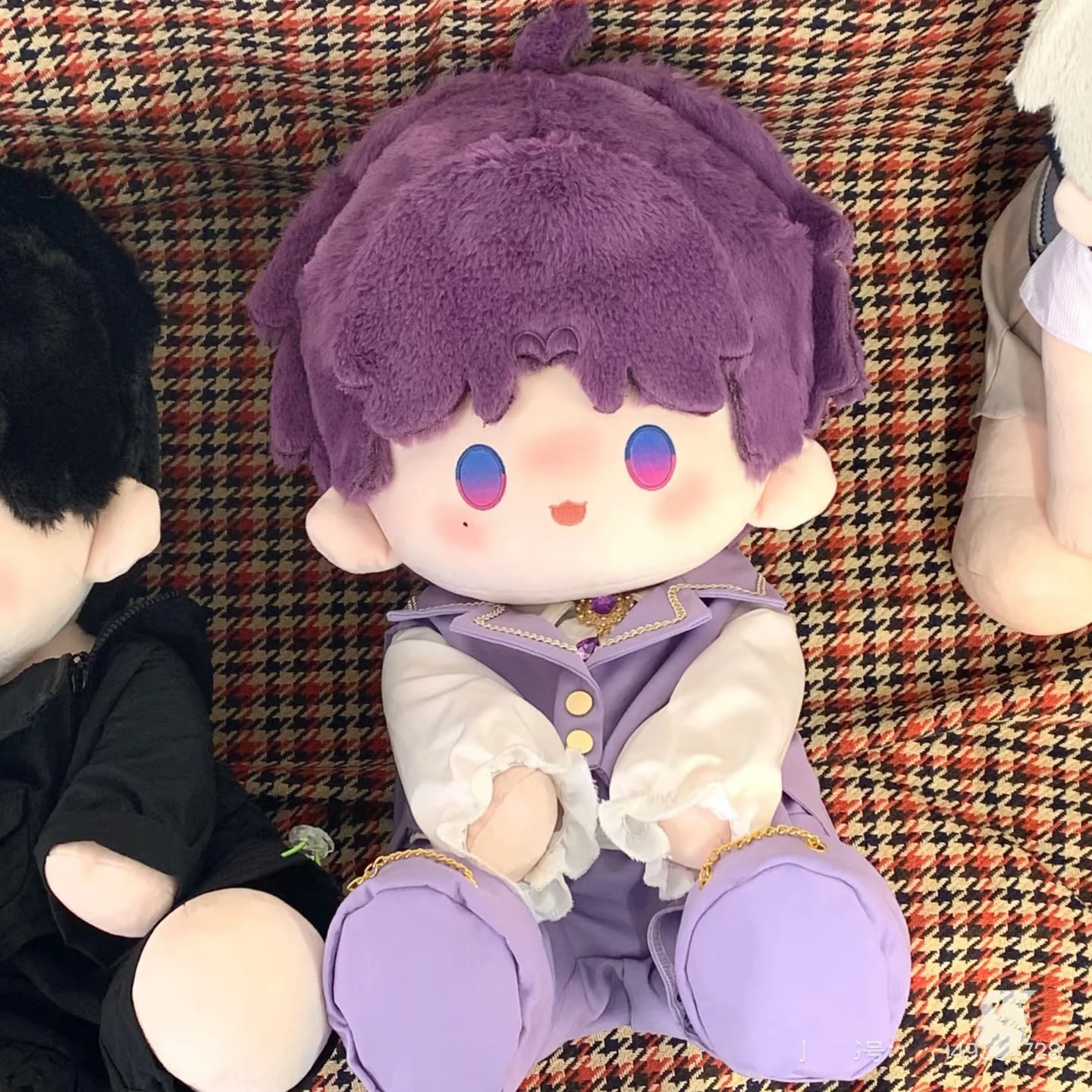 러브 앤 딥스페이스 라파엘 아스터 칼렙 제인 팬메이드 40cm 가발 착용 면 인형 앉아있는 귀여운 만화 플러시 수집용 선물