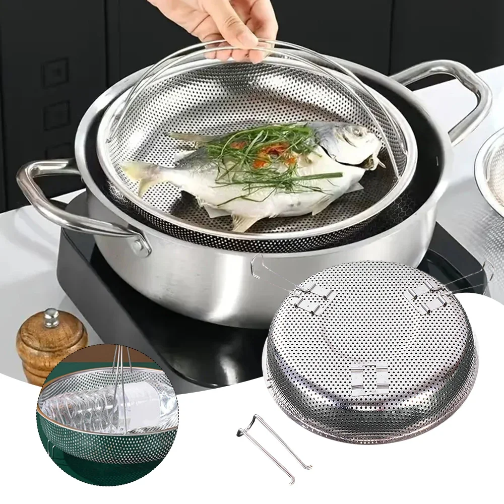 

Stainless Steel Steamer Rack Insert Stock Pot With Handle Steaming Tray Rice Pressure Cooker Basket Steamer Kitchen Cooking Tool