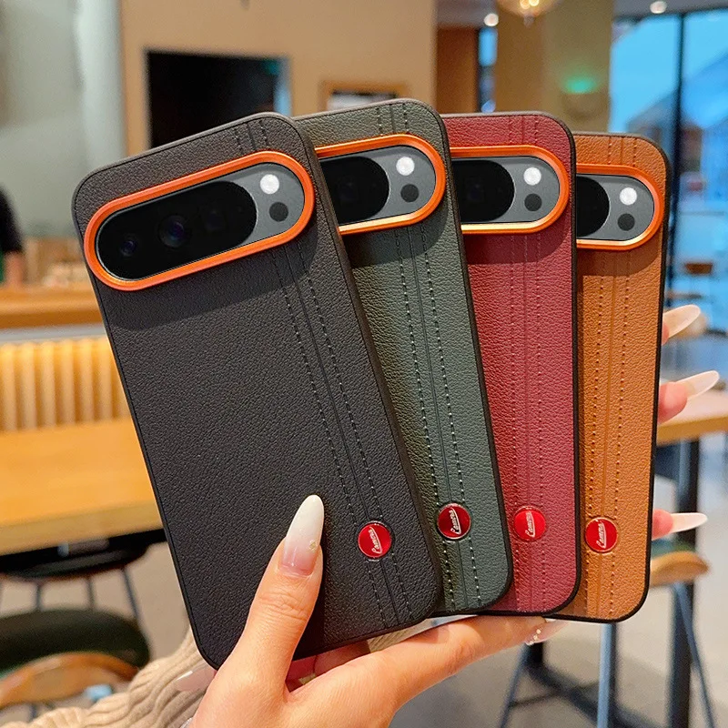 

Fashion Solid Color Leather Simple Phone Case for Google Pixel 10 Pro XL/10a